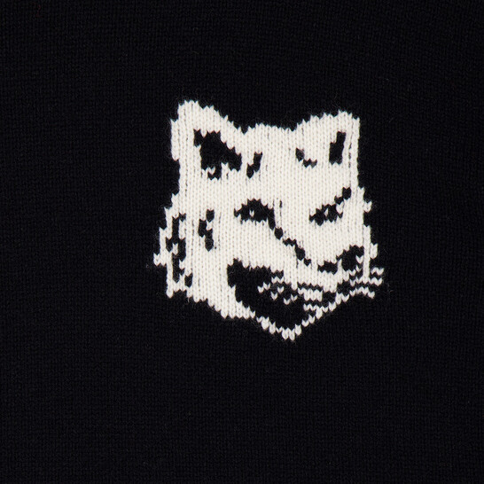 ☆ Muu Maison Kitsuné Fox Head Intarsia High-Neck Jumper, Size