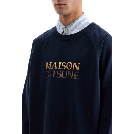 Maison Kitsuné Gradient Logo Oversized Sweatshirt, Size Medium
