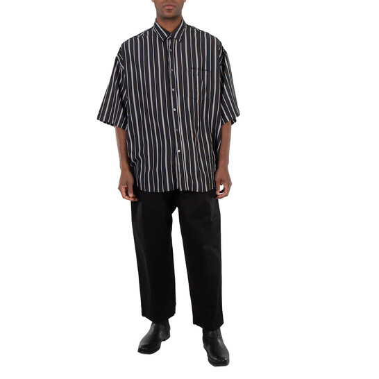 Maison Kitsuné Men's Cropped Pleated Chino Pants, Brand Size 44