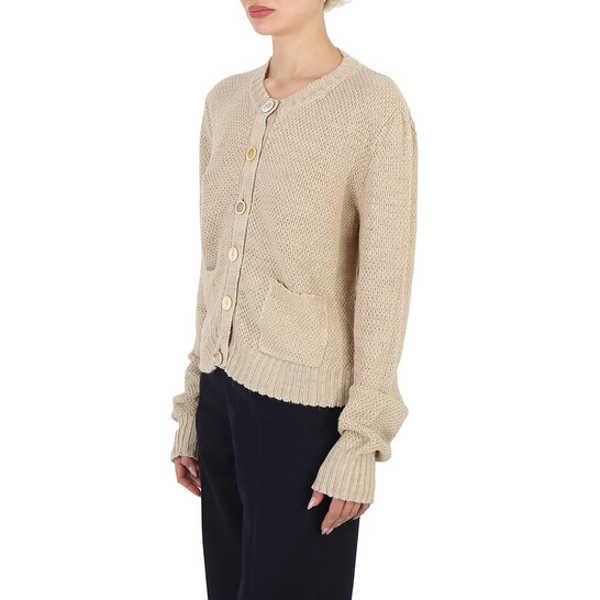 Maison Margiela Ladies Banana Knitted Long-Sleeve Cardigan, Size