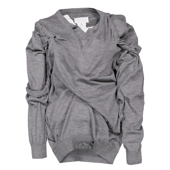 Mm6 Maison Margiela Maison Margiela Ladies V-neck Ruched Jumper