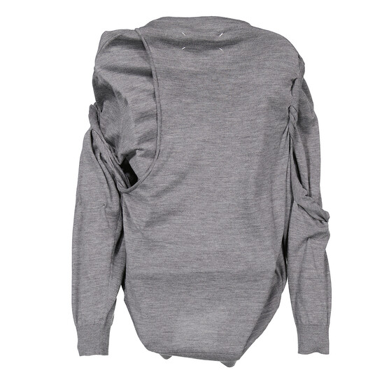 Mm6 Maison Margiela Maison Margiela Ladies V-neck Ruched Jumper