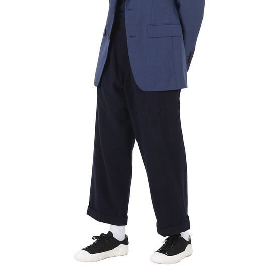 Mm6 Maison Margiela Maison Margiela Men's Dark Blue Pleated