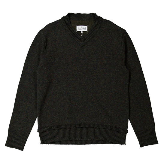 トップス 16aw Maison Margiela elbow patch knit Maison Margiela Navy Elbow Patch Sweater Maison Margiela