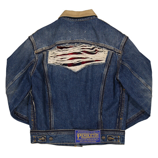 SALE*Maison Margiela* Xペンドルトン デニムジャケット セール【Maison Margiela】x Pendleton distressed denim jacket