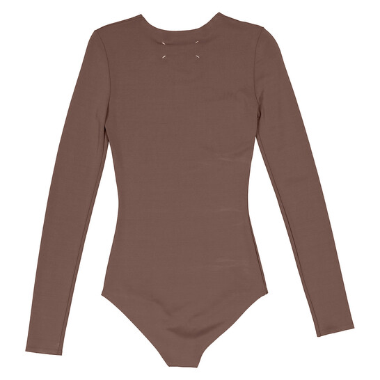 Maison Margiela Tobacco Long-Sleeved Bodysuit, Brand Size 36