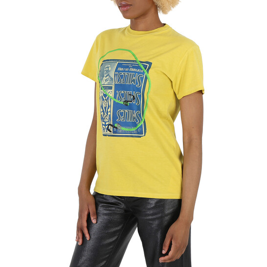 Maison Margiela Yellow Circus Smile Collage Print Cotton T