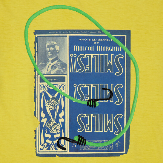 Maison Margiela Yellow Circus Smile Collage Print Cotton T