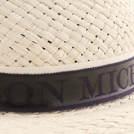【MAISON MICHEL】カンカン帽 Maison Michel Natural Zango Straw Fedora Hat, Size Large