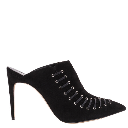 Manolo Blahnik Black Suede Dobre 105 Heeled Mules, Brand Size 36