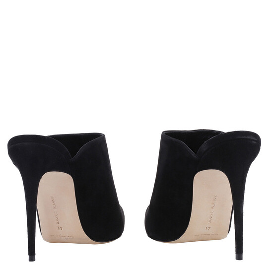 Manolo Blahnik Black Suede Dobre 105 Heeled Mules, Brand Size 36