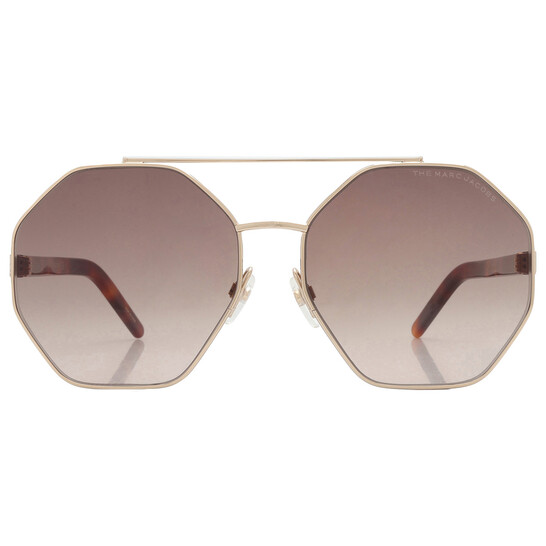 Marc Jacobs Brown Gradient Geometric Ladies Sunglasses MARC