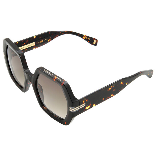 Marc Jacobs Brown Gradient Hexagonal Ladies Sunglasses MJ 