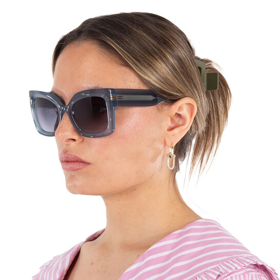 Marc Jacobs Dark Grey Shaded Square Ladies Sunglasses MJ