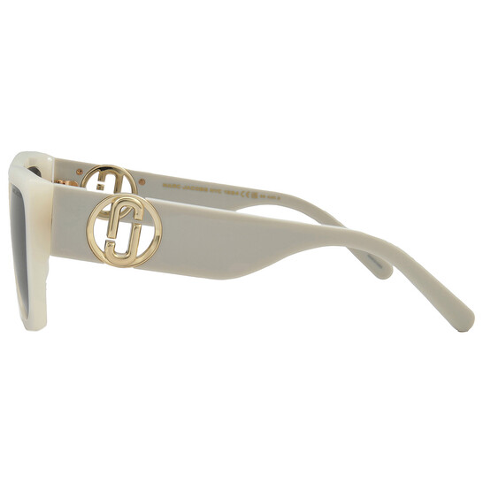 NEW Marc Jacobs Ivory/Light Gray Sunglasses with Gold Detail 687 Marc Jacobs MARC 687/S 0SZJ 9O Sunglasses Ivory Square Frame  main image 4