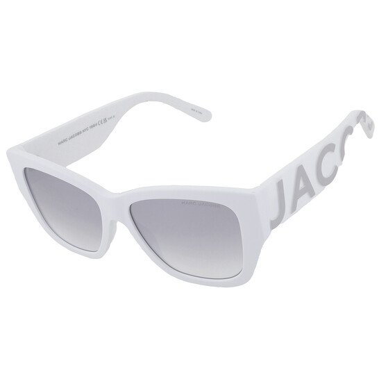 Marc Jacobs Grey Mirror Silver Butterfly Ladies Sunglasses