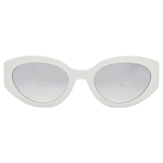 Marc Jacobs Grey Mirrorshade Silver Cat Eye Ladies Sunglasses MARC