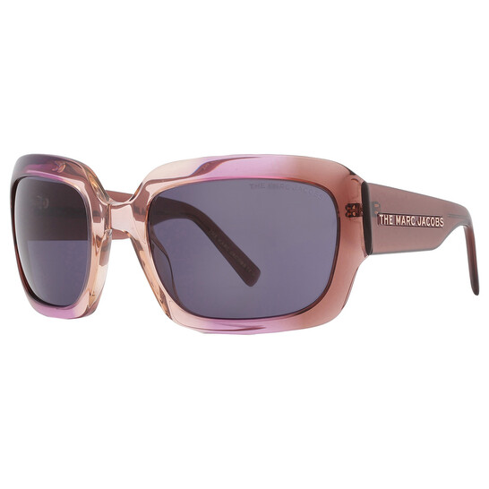 Marc Jacobs 574 Sunglasses Violet Brown Grey Lenses New With Case Marc Jacobs Grey Rectangular Ladies Sunglasses MARC 574/S  main image 2