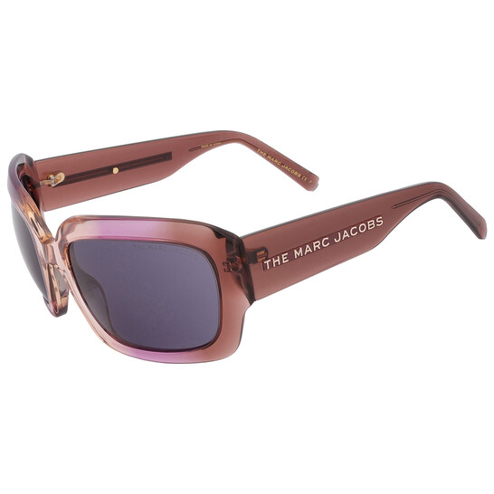 Marc Jacobs 574 Sunglasses Violet Brown Grey Lenses New With Case Marc Jacobs Grey Rectangular Ladies Sunglasses MARC 574/S  main image 4