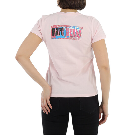 Marc Jacobs フリント Tシャツ トレス 2S5RDR083C140 178 Marc Jacobs Pretty In Pink X The Pink T-Shirt, Size Medium
