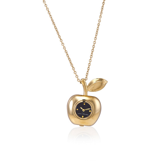 Marc Jacobs Quartz Black Dial The Bauble Apple Pendant