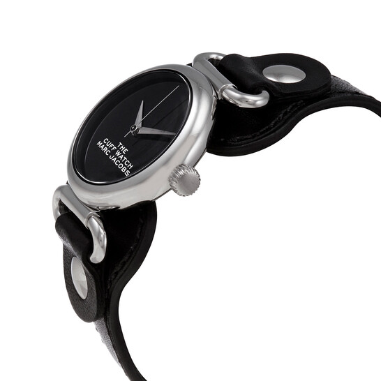 稀少 MARC JACOBS The Cuff Leather Multicolor Dial Ladies Marc Jacobs The Cuff Quartz Pink Dial Ladies Watch