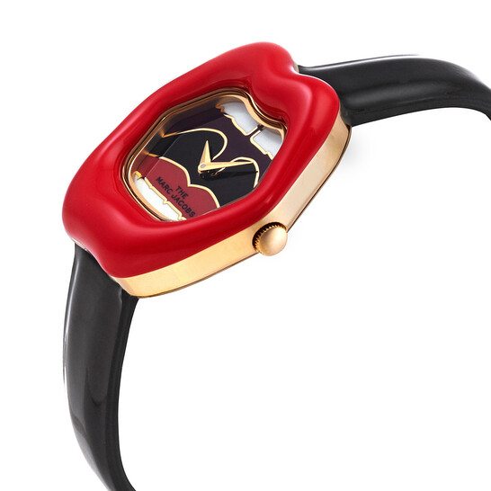 Marc Jacobs The Lip Quartz Black Dial Ladies Watch  display picture 1