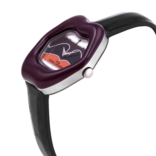 Marc by Marc Jacobs Black and Purple Graphic Watch Marc Jacobs The Chain Quartz Black Dial Ladies Watch  main image 2