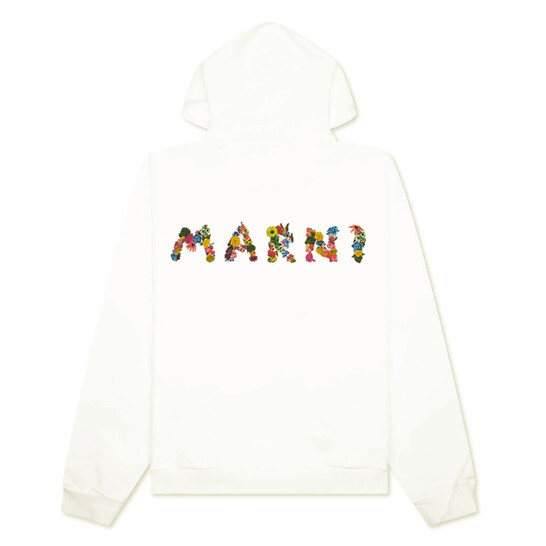 Marni Collage Bouquet Embroidered Hoodie, Brand Size 46 ( US Size