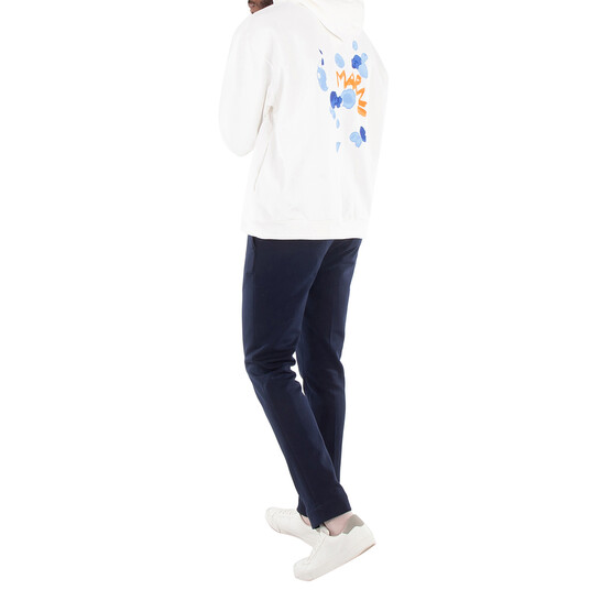 Marni Dripping Flower Cotton Hoodie, Brand Size 46 ( US Size