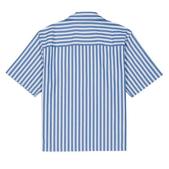 Marni Striped Embroidered Logo Cotton Shirt, Brand Size 46