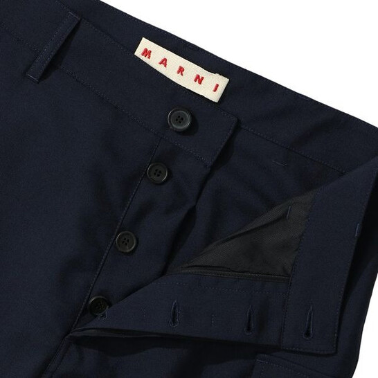 Marni Tropical Wool Cargo Pants, Brand Size 46 ( US Size 30