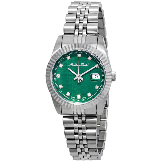 Mathey-Tissot Mathey III Quartz Crystal Green Dial Ladies Watch D810AV Mathey-Tissot Mathey III Quartz Crystal Green Dial Ladies Watch D810AV - 546x546
