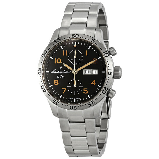 Mathey-Tissot Type 21 Chrono Automatic Chronograph Black Dial