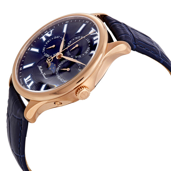 Mathey-Tissot Edmond Moon Phase Blue Dial Men's Watch