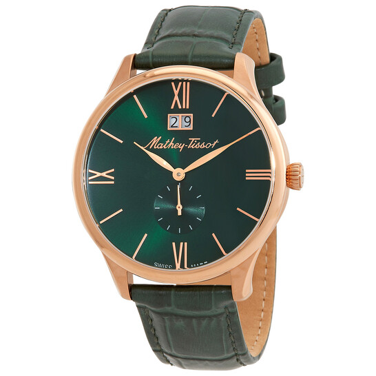 Mathey-Tissot Edmond Quartz Green Dial Men's Watch H1886QPV