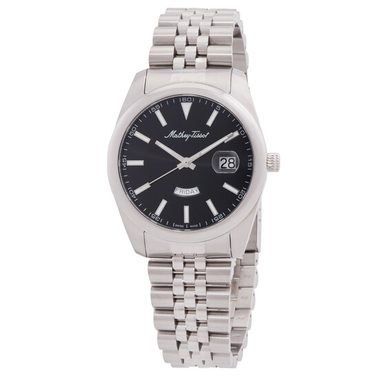 Mathey-Tissot Mathy Day-Date Quartz Black Dial Men's Watch H510AN