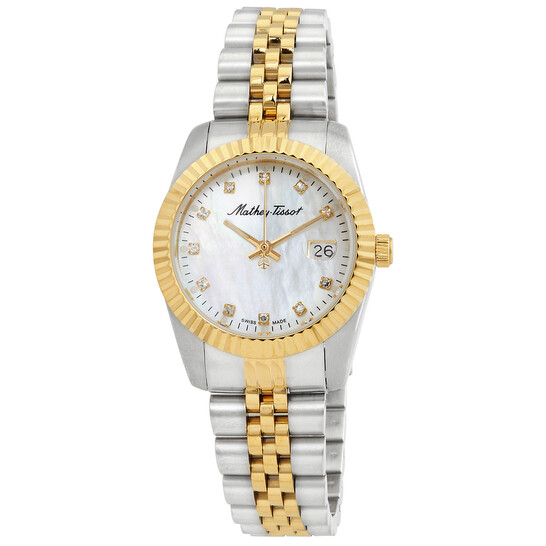 Mathey-Tissot Mathy III MOP Quartz White Dial Ladies Watch