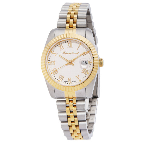 Mathey-Tissot Mathy III Roman Quartz White Dial Ladies Watch