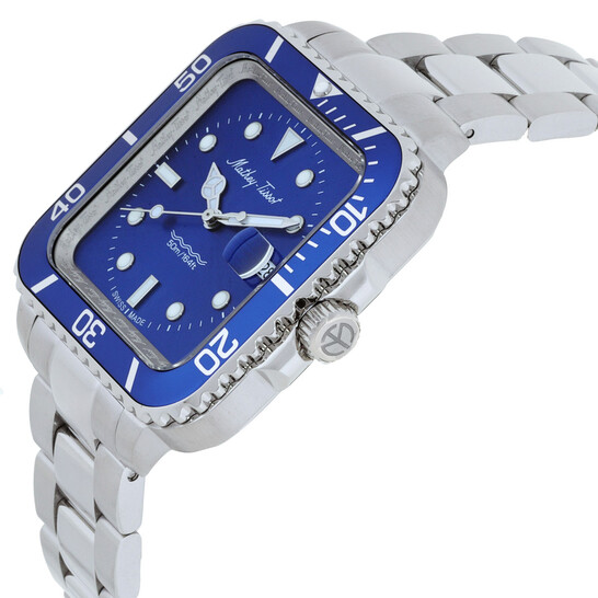 時計 TISSOT Mathey-Tissot Mathy Vintage Square Quartz Blue Dial Men's Watch