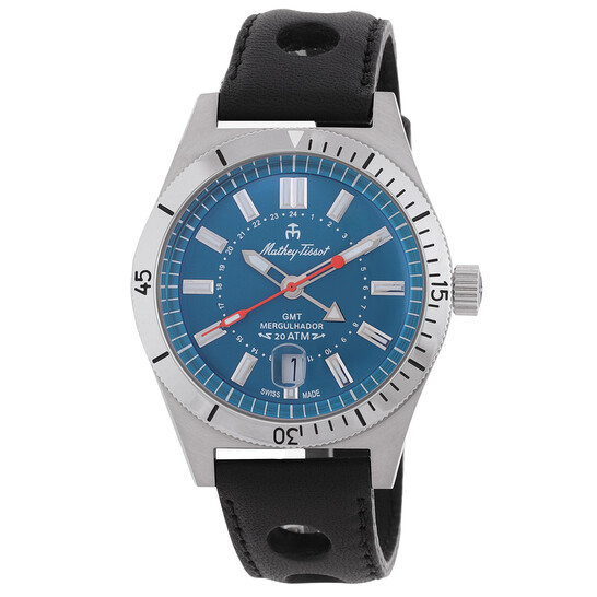 Mathey-Tissot Mergulhador GMT Quartz Blue Dial Men's Watch