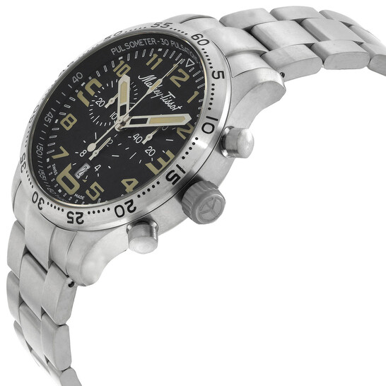 Mathey-Tissot Type 21 Titanium Chronograph Quartz Black Dial Men's