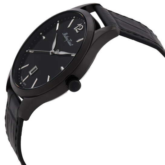 Mathey-Tissot Urban Leather Quartz Black Dial Men's Watch H411NN