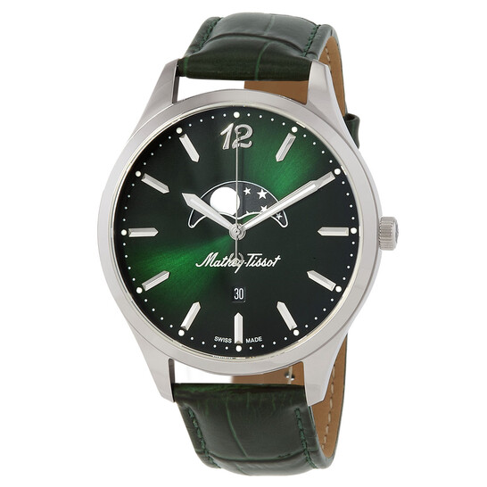 Mathey-Tissot Urban Moon Quartz Moon Phase Green Dial Men's Watch