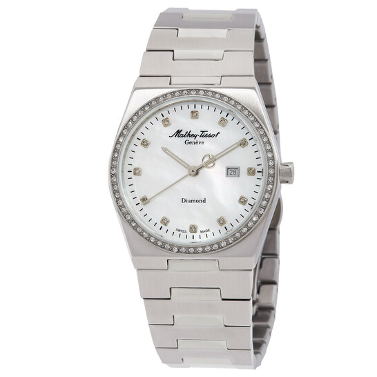 Mathey-Tissot Zeus Lady Diamond Quartz White Dial Watch D118SAI