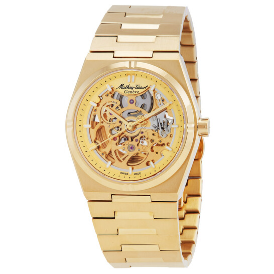 Mathey-Tissot Zeus Skeleton Automatic Champagne Dial Men's Watch