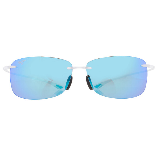 サングラス Maui Jim Maui Jim - AKAU - blue akau crystal matte Maui Jim 'Akau Polarized Rimless Crystal Matte Sunglasses