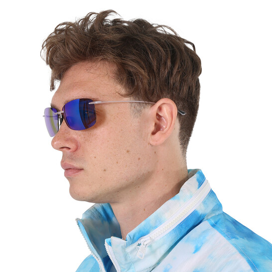 サングラス Maui Jim Maui Jim - AKAU - blue akau crystal matte Maui Jim 'Akau Polarized Rimless Crystal Matte Sunglasses