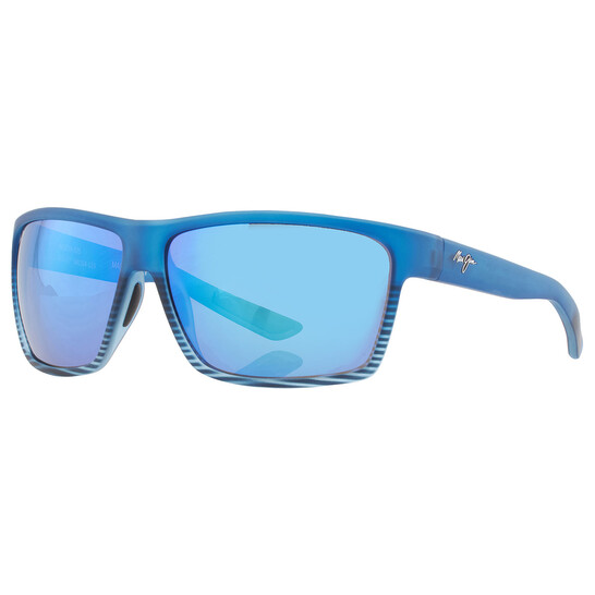 Maui Jim Alenuihaha Blue Hawaii Wrap Unisex Sunglasses B839-03S 64