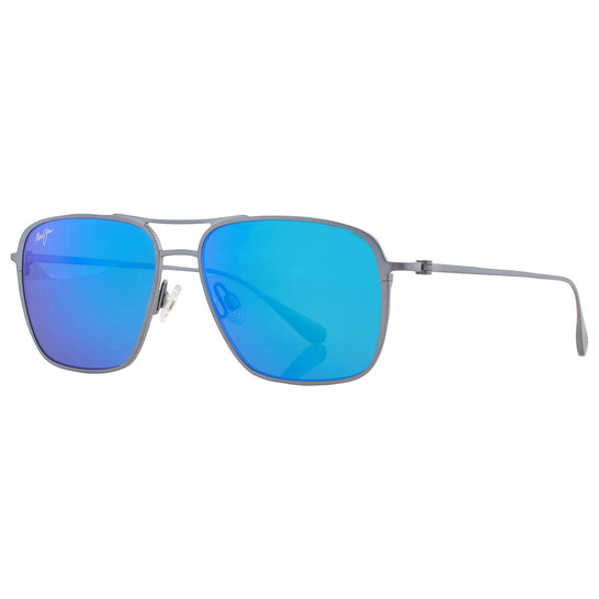 Maui Jim Beaches Blue Hawaii Navigator Titanium Unisex Sunglasses